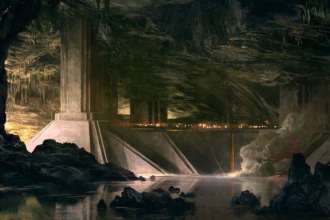 Underground Structure from Guild Wars: Eye of the North #illustration #artwork #gaming #videogames #gamer Dwarven City, Hawke Dragon Age, Hollow Earth, Underground Cities, Guild Wars, Fantasy City, Fantasy Setting, Fantasy Places, Landscape Scenery