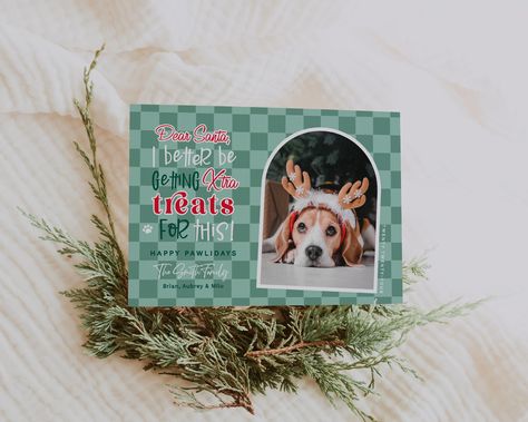 2024 Pet Christmas Card Template Funny Christmas Cards Holiday Card Template Custom Dog Modern Photo Card Holiday Funny Dog Card Template Funny, Holiday Card Template, Funny Christmas Card, Pet Christmas, Christmas Card Template, Dog Cards, Funny Christmas Cards, Dog Photo, Christmas Animals