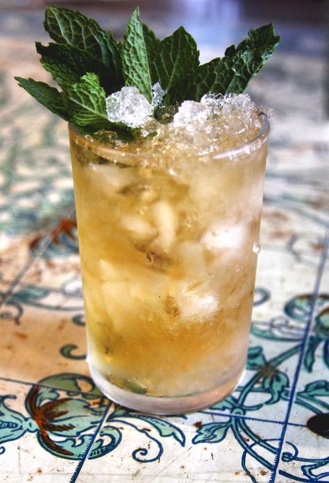 The Thousand-Dollar Mint Julep (Whiskey, Mint Cocktail) Recipe | SAVEUR Derby Food, Kentucky Derby Food, Mint Julep Cocktail, Julep Recipe, Mint Julep Recipe, Mint Cocktails, Cocktail Recipes Whiskey, Whisky Cocktail, Mint Simple Syrup