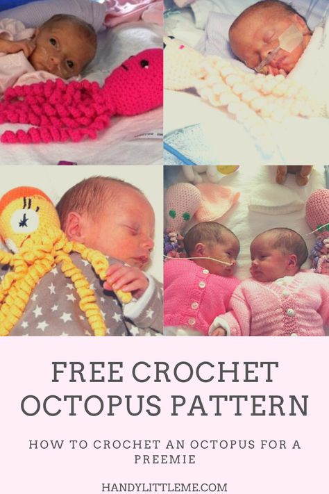 Diy Crochet Octopus, Octopus For Preemies Pattern Free, Preemie Octopus Pattern Free, Nicu Octopus Crochet Pattern Free, Premie Octopus Crochet Pattern Free, Crochet Octopus Free Pattern Preemie, Crochet Premie Octopus Pattern, Nicu Jellyfish Crochet Pattern, Nicu Octopus