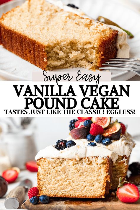 Vegan Snack Cake, Vegan Pound Cake Recipe, Vegan Pound Cake, Gluten Free Pound Cake, Tofu Dessert, Banana Diaries, Vegan Gluten Free Cake, Vanilla Pound Cake, Vegan Vanilla Cake