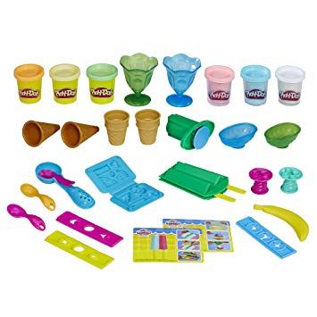 Ice Cream Toy, Play Doh Ice Cream, Play Doh Tools, Playhouse Interior, Dough Art, Play Doh Kitchen, Pop Book, Play Food Set, Kids Memories