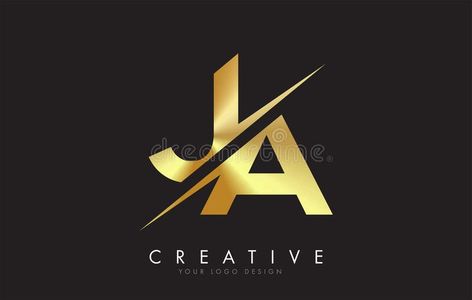 J A Logo Design, Ja Tattoo, J Logo Design Ideas, A J Logo, Ja Logo, Happy Birthday Banner Background, Aj Logo, Photography Name Logo, Black Background Illustration