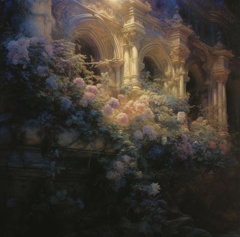 Neoclassical Art, Victorian Paintings, Rennaissance Art, Fantasy Places, Victorian Art, Aesthetic Painting, Romantic Art, Ethereal Art, Dreamy Art