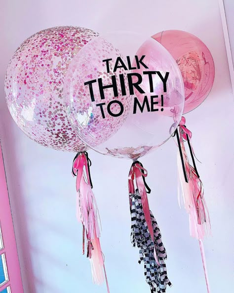 Talk 30 To Me Birthday Party Decorations, Talk 30 To Me Birthday Party, Talk Thirty To Me Birthday Theme, 30 Pool Party, 30th Balloons, Thirty Birthday Ideas, 30th Birthday Party Women, 30th Birthday Party For Her, 30s Birthday