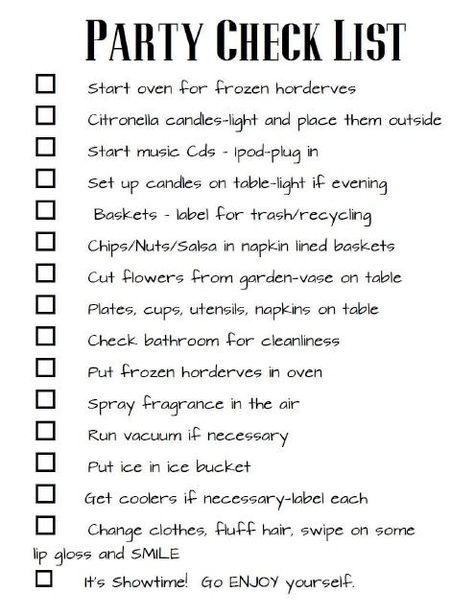 Party Checklist-- Tanks that Get Around is an online store offering a selection of funny travel clothes for world explorers. Check out www.tanksthatgetaround.com for funny travel tank tops and more travel etiquette Venue Checklist, Free Printable Party Planner, Party Planner Checklist, Wedding Checklist Template, Party Planner Template, Birthday Party Checklist, Party Planning Business, Party Planning Checklist, Birthday Party Planner