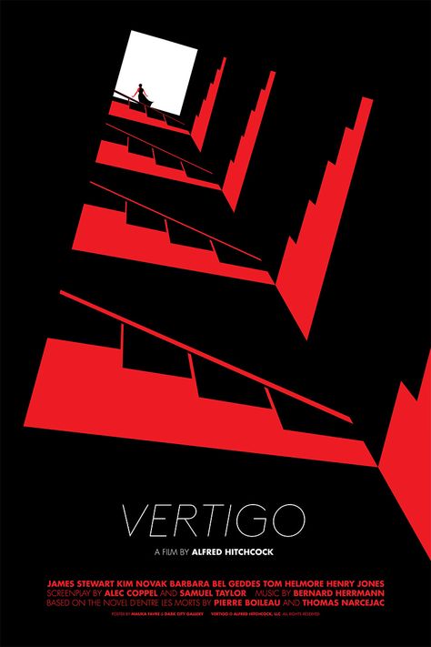 Sbo Posters, Vertigo Poster, Vertigo Movie, Assignment Ideas, Malika Favre, Buch Design, City Gallery, 타이포그래피 포스터 디자인, Movie Posters Design