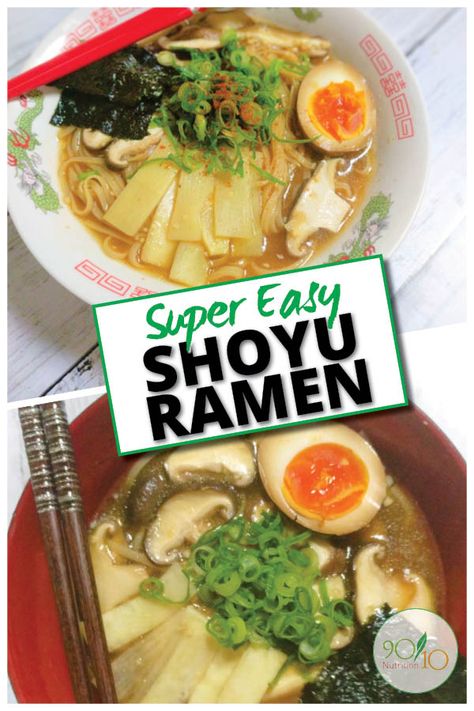 Easy Shoyu Ramen Recipe Easy Shoyu Ramen, Shoyu Ramen Recipe Easy, Shoyu Ramen Recipe, Japanese Ramen Shop, Healthy Ramen Recipes, Authentic Japanese Ramen, Ramen Ingredients, Ramen Recipes Easy, Noodle Soups