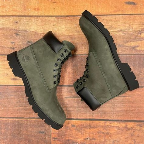 Men's Winter Boots, Green Boots Outfit Men, Men’s Winter Boots, Gene Aesthetic, Green Shoes Men, Green Boots Men, Green Timberland Boots, Green Boots Outfit, Men Shoes Style