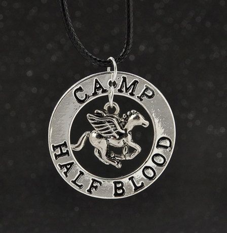 Camp Half Blood Necklace, Percy Jackson Camp Half Blood, Percy Jackson Party, Blood Necklace, Percy Jackson Annabeth Chase, Daughter Of Poseidon, Fandom Jewelry, Flying Horse, Kane Chronicles