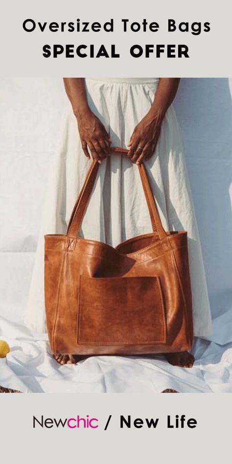 Vintage Soft Leather Oversized Shoulder Handbag Tote Oversized Handbags, Vintage Tote Bag, Large Leather Tote Bag, Pu Bag, Bohemian Bags, Oversized Tote, Large Leather Tote, Vintage Soft, Leather Handbags Tote