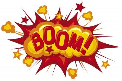 This is an image of the onomatopoeic word Boom.  This website has a huge list of examples of onomatopeia! Teaching Figurative Language, Classroom Videos, 4th Grade Writing, Teaching Videos, 4th Grade Reading, Teaching Language Arts, School Videos, Figurative Language, Reading Classroom