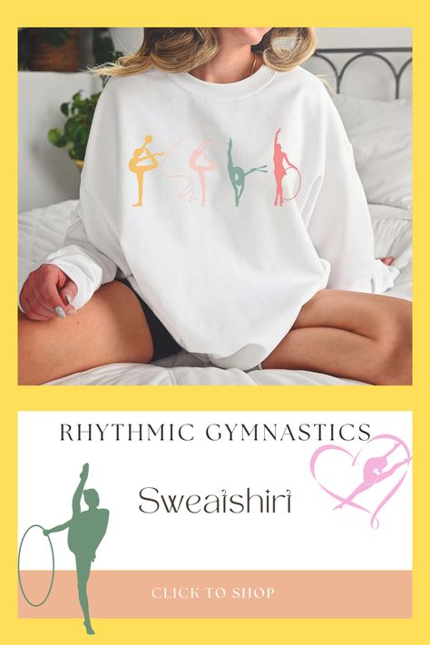 Ideal for any situation, a unisex heavy blend crewneck sweatshirt is pure comfort. Ribbon Gymnastics, Gymnastics Sweatshirts, Pink Uniform, Gymnastics Art, Rhythmic Gymnast, Gymnastics Gifts, Rhythmic Gymnastics, High Quality T Shirts, Gymnast