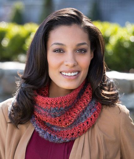 Cowl of Many Colors | AllFreeKnitting.com Knit Cowl Pattern Free, Knitted Cowl, Knitted Cowl Scarves, Knitting Patterns Free Scarf, Cowl Knitting Pattern, Free Scarf, Cowl Pattern, Scarf Knitting Patterns, Knit Cowl