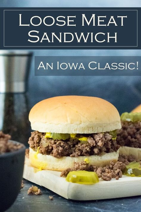 Loose Meat Sandwich Recipe, Loose Meat Sandwich, Maid Rite Sandwiches, Loose Meat, Loose Meat Sandwiches, Hamburger Dishes, Meat Sandwich, Hamburger Meat Recipes, Recipes With Pictures