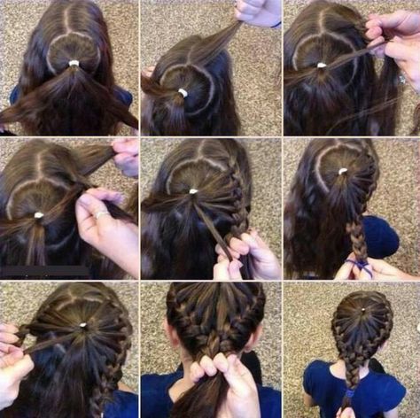 Another volleyball hair style? Girl Hair Dos, Princess Hairstyles, Crown Braid, Creative Hairstyles, Toddler Hair, Hair Dos, Hair Designs, Pretty Hairstyles, Kids Hairstyles