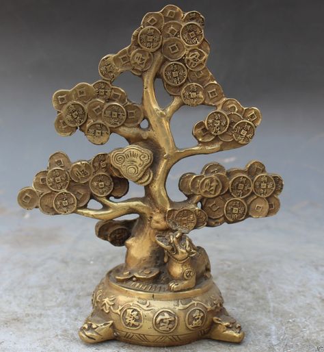 18CM Elaborate Chinese Brass Fengshui Beast Pixiu Lucky Money Tree Auspicious Statue Pixiu Chinese, Chinese Statue, Amazing Sculptures, Unique Person, Lucky Money, Chinese Bronze, Money Tree, Money Trees, Our Friendship