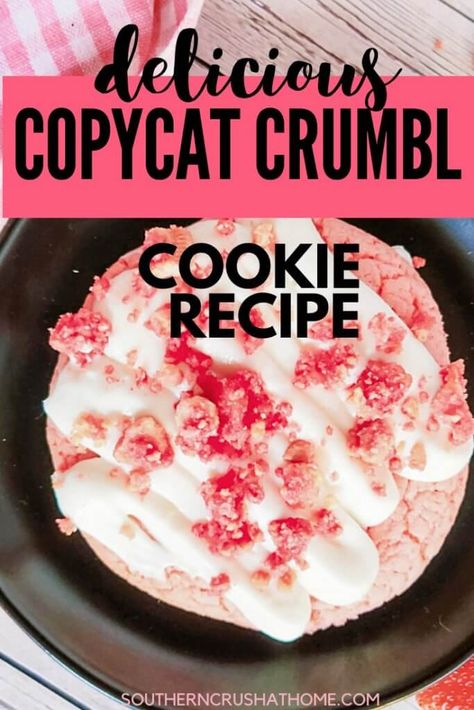 Crumbl Cookie Copycat Strawberry Ice Cream Bar, Crumbl Cookie Strawberry Shortcake, Crumbl Strawberry Ice Cream Bar Cookie, Strawberry Ice Cream Bar Crumbl Cookie, Crumbl Cookie Copycat French Toast, Copycat Crumbl Cookie Recipe, Bakery Cookie Recipes, Crumbl Strawberry, Crumble Cookie Copycat Recipe