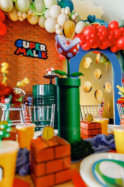 Super Mario Bros Birthday Party Ideas | Photo 2 of 15 | Catch My Party Mario Party Birthday, Mario Party Birthday Ideas, Super Mario Bros Party Ideas, Mario Bros Birthday Party Ideas, Super Mario Bros Birthday Party, Super Mario Bros Party, Mario Bros Birthday, Mario Bros Party, Super Mario Birthday Party