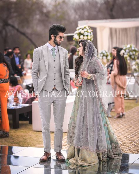 Cutest couple! 💕#abdullahkidulhan #abdullahquershi  @ayeshaijazphotography #abdullahwedssadia MUA @sadaffarhanofficial ___________ Bookings… Engagement Dress For Groom, Nikah Dress, Wedding Dresses Men Indian, Groom Wedding Dress, Desi Wedding Dresses, Couple Wedding Dress, Asian Wedding Dress, Bridal Dresses Pakistan, Pakistani Wedding Outfits