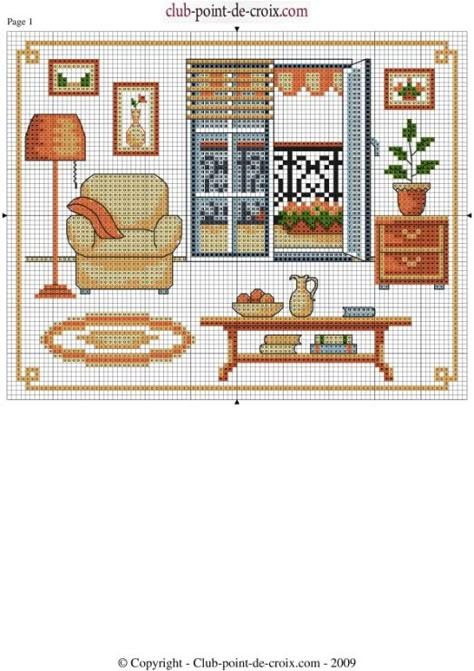 Cross Stitch Furniture, Plant Embroidery, Cactus Cross Stitch, Cross Stitch Geometric, Cross Stitch House, Cross Stitch Kitchen, Retro Room, Small Cross Stitch, Cross Stitch Bookmarks