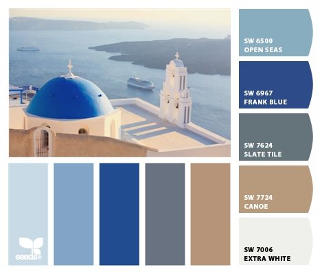 Santorini Blue, Clinic Design, Design Seeds, Color Story, Colour Board, Art Textile, Colour Palettes, Bedroom Colors, Colour Schemes