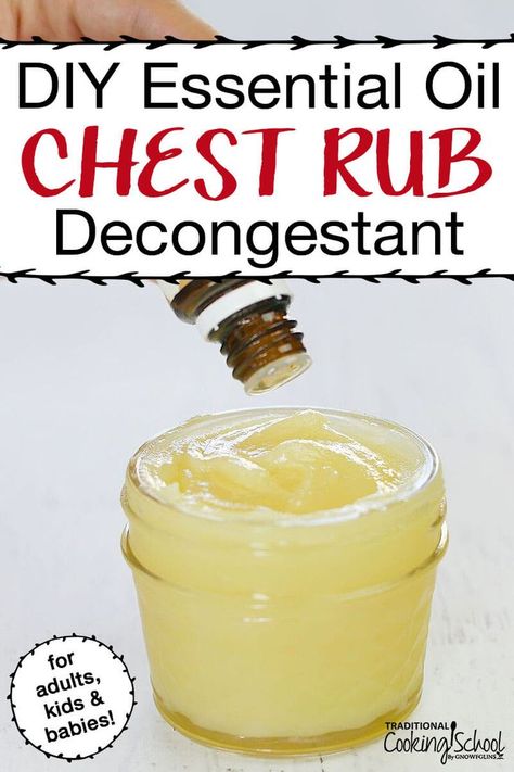 Essential Oil Chest Rub, Homemade Decongestant, Chest Rub, Homemade Deodorant, Herbal Salves, Diy Essentials, Rub Recipes, Natural Healing Remedies, Diy Remedies