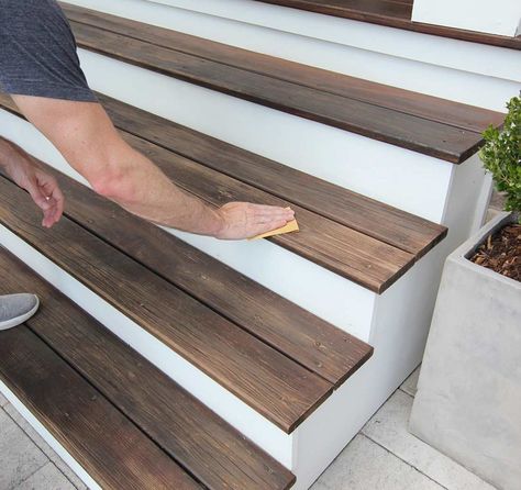 Composite vs Wood Decking - Plank and Pillow Composite Board Projects, Faux Wood Decking, Plank And Pillow, Southern Charm Decor, Front Porch Deck, Wood Decking, Porch Wood, Cedar Deck, Terrazzo Design