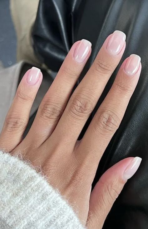 Round Square Nails, Nail Dipping Powder Colors, Pink Wedding Nails, Opi Bubble Bath, Light Pink Wedding, Plain Nails, Manicure Ideas, Minimalist Nails, Opi Nails