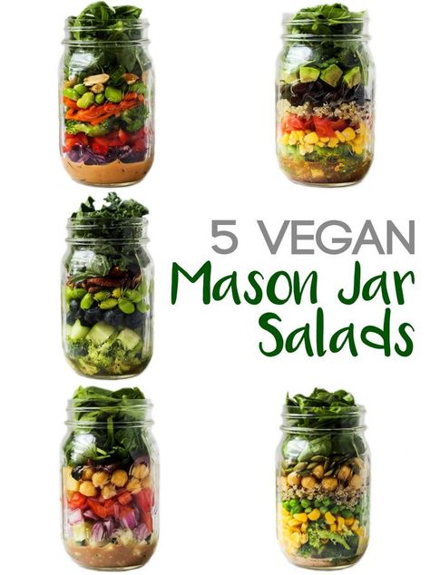 Jar Salad Recipes, Mason Jar Salads, Salad Jar Recipe, Jar Salads, Jar Salad, Mason Jar Salad Recipes, Salad Vegan, Mason Jar Salad, Mason Jar Meals