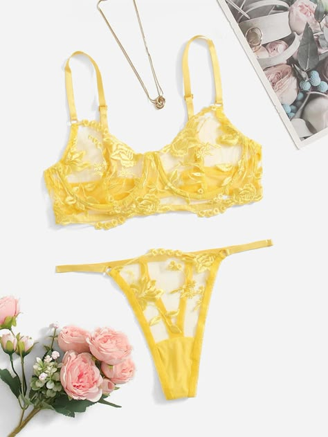 Yellow Lingerie Set, Hufflepuff Wedding, Lace Bra Outfit, Princess Lingerie, Adagio Dazzle, Yellow Lingerie, Yellow Bra, Bra Outfit, Lacy Lingerie