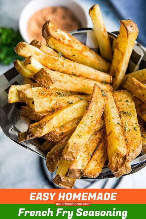 French Fries Seasoning, Fries Seasoning, Fry Seasoning, French Fry Seasoning, Homemade Fries, Homemade French Fries, Burger Seasoning, Spice Mix Recipes, Diet Apps