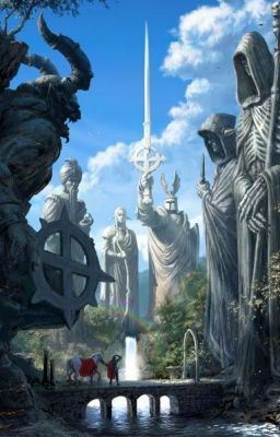 #wattpad #fantasy A world where special candidates have the ability to posses the power of the gods.  Many use their powers to improve their own lives,  but sometimes it's the deities pulling the strings. Heroic Fantasy, 다크 판타지, Fantasy City, Fantasy Setting, Fantasy Places, Fantasy Art Landscapes, Fantasy Concept Art, Arte Fantasy, 판타지 아트