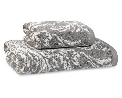 Venetian Leaf Jacquard Towels #williamssonoma Grey Bathroom Towels, Guest Bathroom Update, Grey Bedrooms, Grey Cottage, Ensuite Ideas, Decorative Bath Towels, Hand Towels For Bathroom, New Bathroom Ideas, Towels For Bathroom