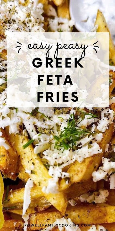 Learn how to make the best Greek Fries with Feta at home with this easy recipe. Crispy, golden fries are topped with crumbled feta, a sprinkle of oregano, and a squeeze of lemon for an authentic Greek flavor. Serve as a side dish or a crowd-pleasing appetizer that’s ready in minutes. Greek Fries Recipe, Easy Cold Pasta, Greek Bowls, Lamb Kleftiko, Roasted Lamb Shanks, Greek Recipes Easy, Oregano Recipes, Greek Fries, Traditional Greek Food