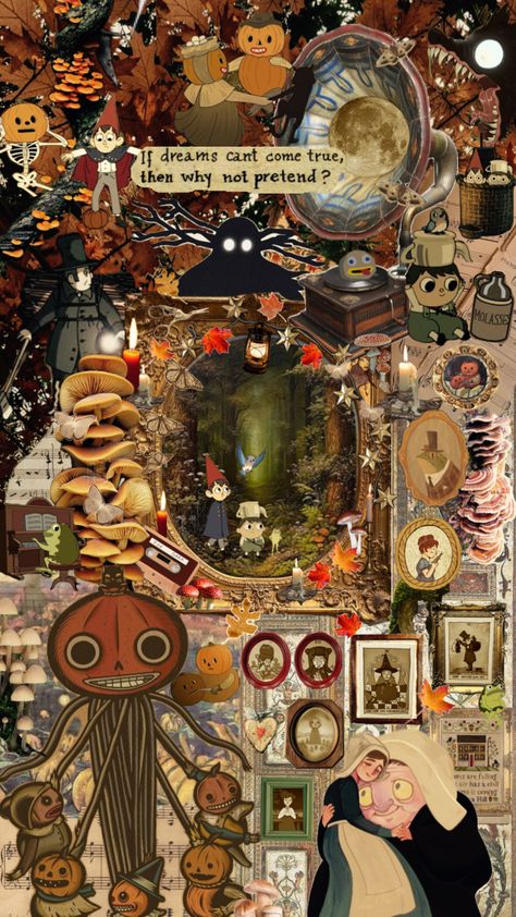 Somewhere lost in the clouded annals of history lies a place few have seen #overthegardenwall #autumnalvibes Autumn Phone Wallpaper, Dark Green Wallpaper, Sage Green Wallpaper, Halloween Wallpaper Cute, Fairy Wallpaper, Goth Wallpaper, Over The Garden Wall, Halloween Wallpaper Iphone, Edgy Wallpaper