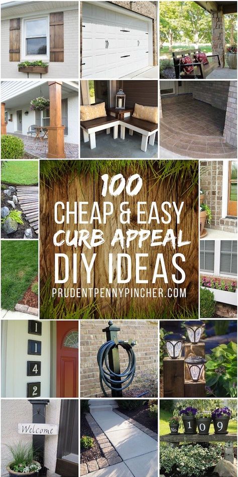 Make your home eye-catching with these creative front yard DIY ideas that will improve your curb appeal on a budget. From landscaping ideas to exterior makeover ideas, there are plenty of easy DIY projects to choose from. Yard Diy Ideas, Front Yard Diy, Curb Appeal Diy Ideas, Curb Appeal On A Budget, Landscape Edging Stone, Front Yards Diy, Diy Patio Ideas, Easy Backyard Diy, Deck Restoration