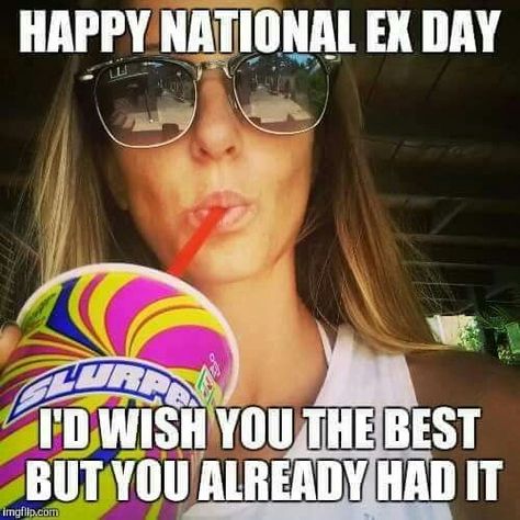 Happy national ex day. I'd wish you the best but you already had it. Divorce Memes, Divorce Quotes Funny, Beth Moore, Divorce Humor, Single Mom Quotes, Flirting Moves, Dating Pictures, Wish You The Best, Dating After Divorce