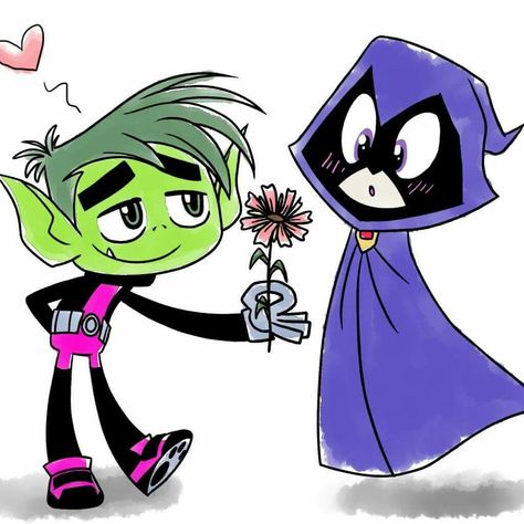 Corvina E Bb, Teen Titans Drawings, Raven Teen Titans Go, Raven Beast Boy, Teen Titans Fanart, Easy Love Drawings, Teen Titan, Raven Teen Titans, Boy Drawing