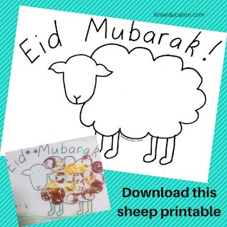 Eid Al Adha Crafts For Kids, Eid Ul Adha Activities For Kids, Eid Al Adha Activities For Kids, Circle Objects, Eid Ul Adha Crafts, Sheep Printable, Aid Adha, Islamic Lessons, Eid Activities