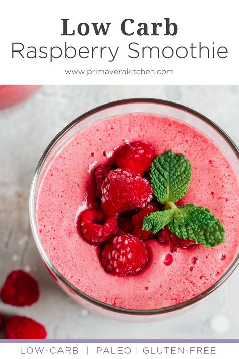 Keto Raspberry Smoothie, Raspberry Smoothie Healthy, Raspberry Smoothie Recipes, Keto Raspberry, Low Carb Smoothie Recipes, Gluten Free Lasagna, Keto Smoothie, Keto Smoothie Recipes, Blueberry Cookies