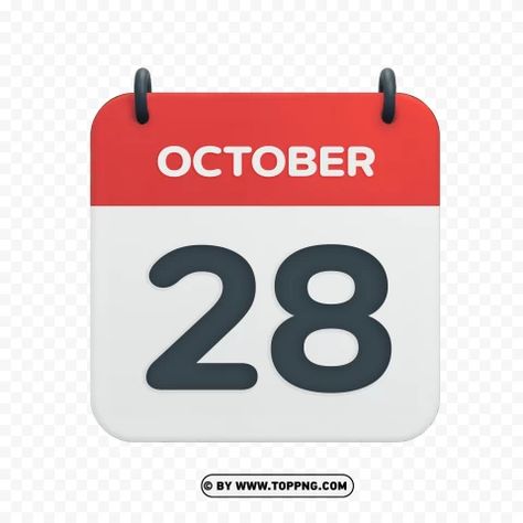 Calendar Icon, 28th October, Png Clipart, Free Png, Quick Saves