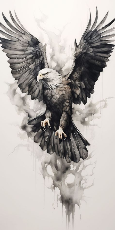 Iron Eagle Tattoo, Deer And Eagle Tattoo, Eagle In Flight Drawing, Hawk In Flight Tattoo, Eagle In Flight Tattoo, Birds Of Prey Drawing, American Eagle Drawing, Cassie Tattoo, Flying Eagle Tattoo