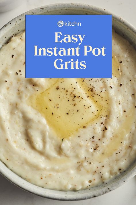 Instant Pot Grits Are a Breakfast Miracle Instant Pot Grits Recipe, Instant Pot Grits, Grit Recipes, Crunchy Recipes, Cheesy Grits Recipe, Scrumdiddlyumptious Recipes, Grits Recipes, Recipe Easy Quick, Grits Breakfast