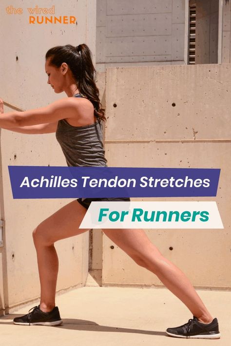 Achilles Workout, Achilles Tendon Stretches, Runner Stretching, Achilles Stretches, Achilles Pain, Women Cardio Workout, Stretches For Runners, Running Group, Runners Workout