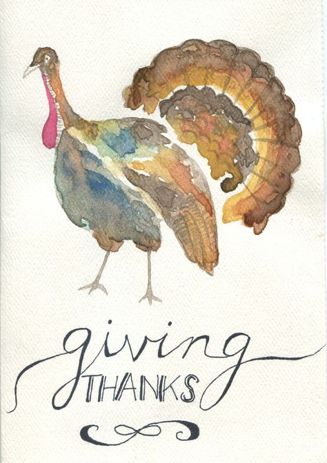 Thanksgiving Turkey Watercolor Thank You Card. Thanksgiving Watercolor Paintings Easy, Thanksgiving Turkey Painting, Turkey Watercolor Painting, Watercolor Turkey Paintings, Thanksgiving Watercolor Art, Watercolor Thanksgiving Cards, Thanksgiving Art Painting, Thanksgiving Watercolor Cards, Fall Watercolor Cards