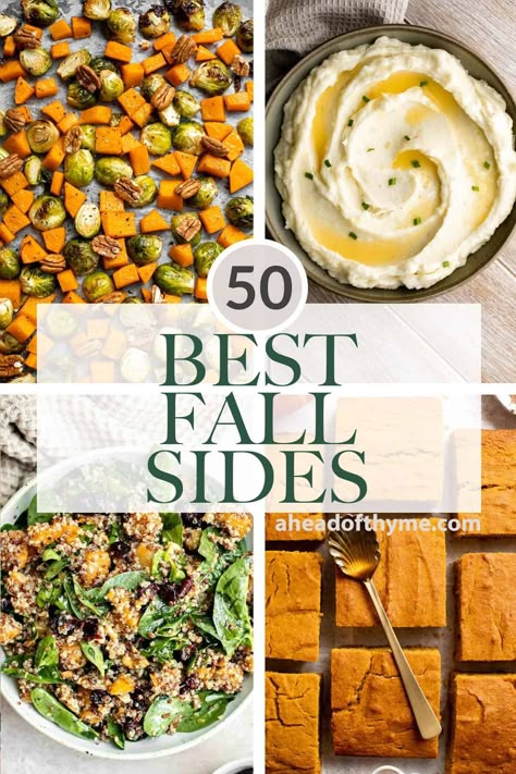 Easy Fall Vegetable Side Dishes, Fall Veggie Sides, Fall Dinner Party Side Dishes, Fall Vegetable Side Dishes Casserole Recipes, Fall Dinner Sides Recipes, Autumn Side Dish Recipes, Healthy Fall Vegetable Recipes, Fall Vegetarian Side Dishes, Side Dish For Dinner Party