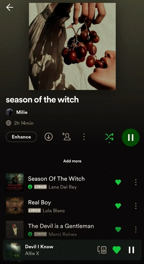 Witchy Playlist Names, Witch Playlist, Folk Playlist, Witch Music, Good Playlists, Weird Songs, Playlist Names Ideas, Therapy Playlist, Playlist Ideas