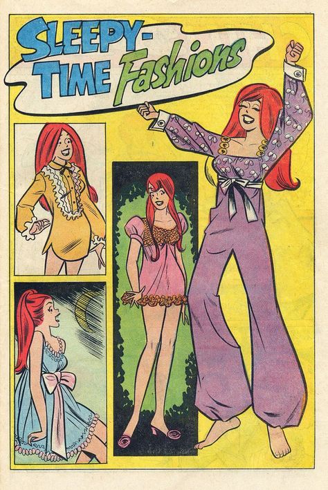 Archie Comics Fashion, 1970s Pajamas, Storm Fashion, Millie The Model, Pinup Fashion, 1960’s Fashion, 70’s Fashion, Archie Comics, Mod Fashion