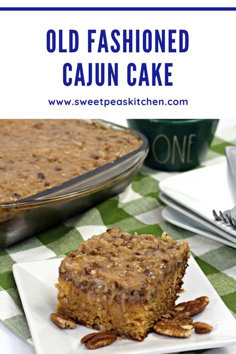 This southern cajun cake is scrumptious! Every crumb of this old fashioned cake is flavorful, moist, and filled with pineapple, pecans, and coconut. The tangy pineapple sets this cake apart from other cajun dessert recipes. You have to try it to understand how truly amazing it is. #cajun #cake #baking Cajun Food Desserts, Louisiana Stranger Cake 12 Tomatoes, Louisiana Dinner Ideas, Cajun Cake Recipe New Orleans, Cajun Style Desserts, Louisiana Stranger Cake Recipe, Cajun Christmas Food Ideas, Creole Desserts New Orleans, Cajun Desserts Easy